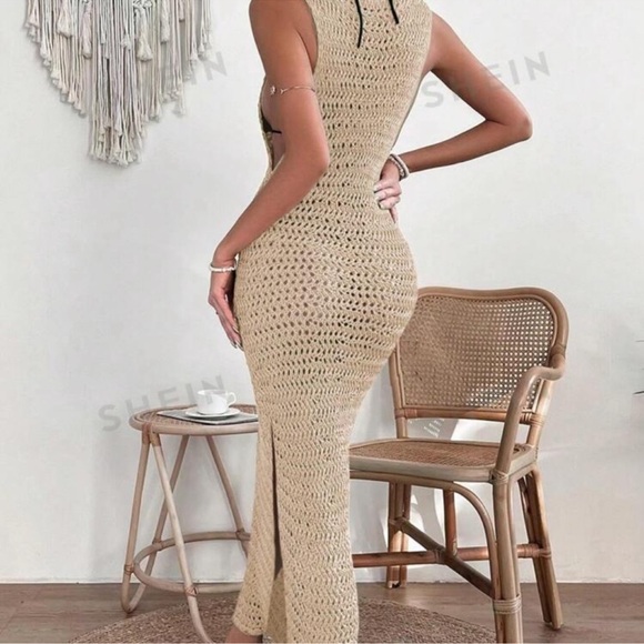 Crochet Cover Up Maxi Dress - Picture 2 of 2